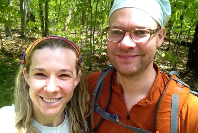 Here we are, happily uneaten by bears in the Catskill Mountains of New York. May the same fate befall us at Yellowstone National Park in Wyoming. Photo by Amy Sowder.